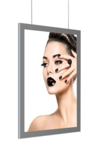 Световая панель Магнетик двусторонняя подвесная А0, матовое серебро