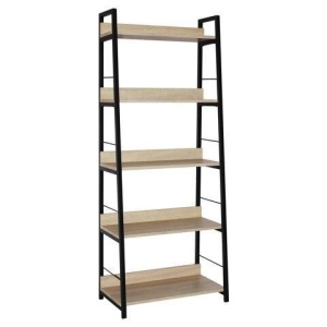 Стеллаж на металлокаркасе BRABIX "LOFT SH-003", 600х350х1500 мм, 5 полок, цвет дуб натуральный, 641236