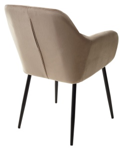 Стул ALABAMA BLUVEL-40 BEIGE, велюр / черный каркас