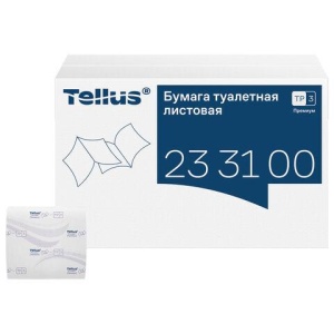 Бумага туалетная листовая Tellus/TORK (Система ТР3) ПРЕМИУМ КОМПЛЕКТ 40 шт., 200 л., 11х23 см, 2-слойная, 233100