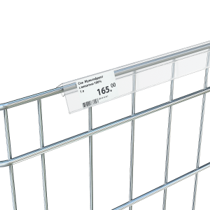 Ценникодержатель KOL39 прозрачный, 1250 мм