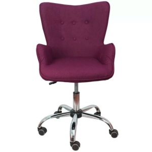 Кресло поворотное Bella, марсала, ткань