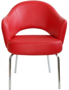 Кресло с обивкой A621 красный