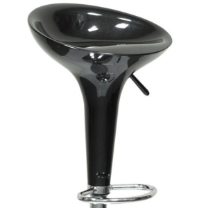 Барный стул Бомба, черный глянец