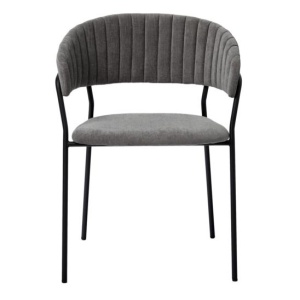 Стул Turin, серый вельвет с чёрными ножками
