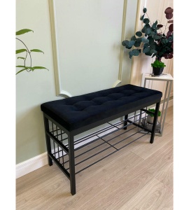 Банкетка Сканди-96-2 (черный/черный)