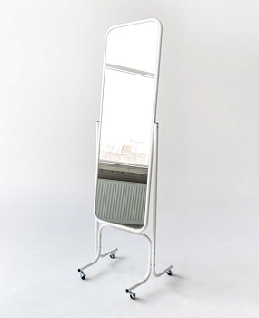 5М-05*(белый матовый) Зеркало прим. наполн. с изм. угла, 550Lх1700Hx550Dмм, зерк. полотно 1400х445мм