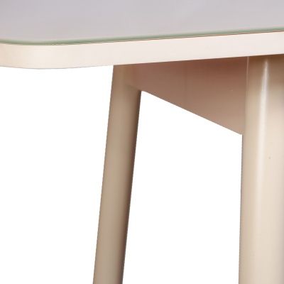 Стол раздвижной Винер, 94(126)*64, кремовый, закаленное стекло + лдсп