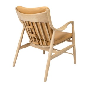 Стул Гейтс Комфорт дуб, масло OSMO натуральный тон, бежевая кожа