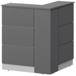 Модуль угловой левый Ресепшен Смарт СМР-31.9 Белый/Графит