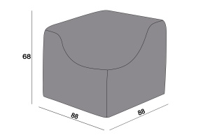 Защитный чехол на модуль Лунго угловой 86×86×65 см