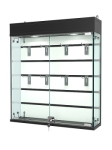 Витрина "АТРИУМ" настенная БЕЗ ПОЛОК №1А-4, Черный