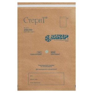 Пакет крафт самокл. ВИНАР СТЕРИТ, комплект 100 шт., для ПАР/ВОЗД стерилизации, 250х35, 23
