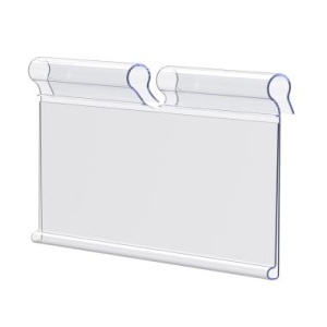 Ценникодержатель на крючок VH39 прозрачный, 100 мм