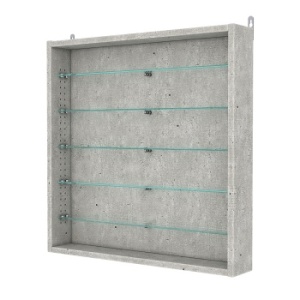 Витрина настенная с регулировочными полками №1-5ГУ-РЕГ, Метрополитан Грей