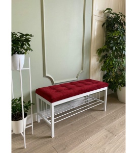 Банкетка Сканди-96-1 (красный/белый)