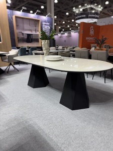 Стол ОРФЕЙ  240 нераскладной ONYX SABLE PULIDO, керамика / Черный каркас