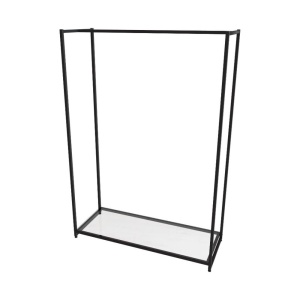 Стеллаж для одежды в стиле Лофт AС17120-02-Ч со стеклом (170х120х45)