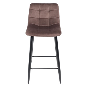 Стул барный Mia, коричневый, велюр