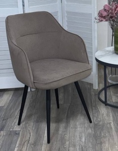 Стул ЛОРИС 360 град. поворот. цвет B5 Капучино, велюр / черный каркас