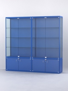 Витрина "АЛПРО" №2-2м-400-1 (задняя стенка - ДВП), Синий