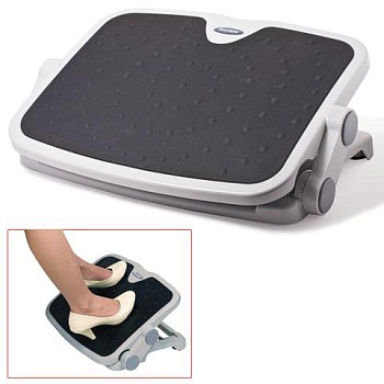 Подставка для ног BRAUBERG, офисная, 45х35 см, 2 положения, серая, 530363