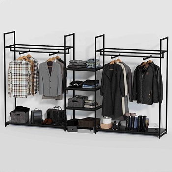 Стеллаж в стиле Loft КЧ-1706 для одежды