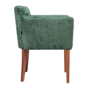 Кресло Камила, шенилл Versal 10 изумруд, красное дерево