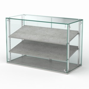 Витрина "СЛАДОСТЬ" №17-РЕГ-П с регулировочными полками ПДСП, Метрополитан Грей