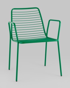 Стул с подлокотниками Дели металл зеленый