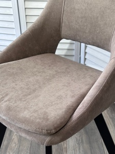 Стул АСП (ASP), 360 град. поворот. B5 Капучино, велюр / черный каркас