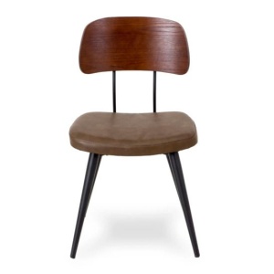 Стул Joni, темно-коричневый/ черный