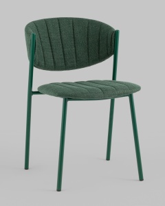 Стул Харпер ткань рогожка зеленый каркас зеленый полуглянцевый муар