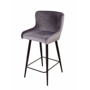 Стул полубарный JAZZ, бархат серый