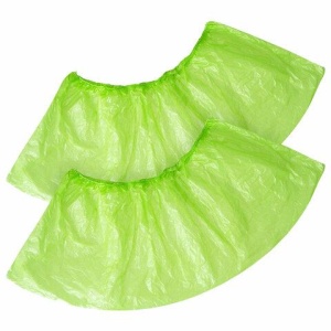 Бахилы зеленые КОМПЛЕКТ 100 штук (50пар) СТАНДАРТ+, размер 39х14см, 16мкм, 2,6г, ELEGREEN