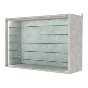 Витрина настенная №3-5ГГ-П, Метрополитан Грей