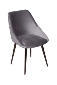 Стул Нео, поворотный на 360 градусов, бархат серый 27/опора конус