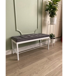 Банкетка Сканди-96-1 (серый/белый)