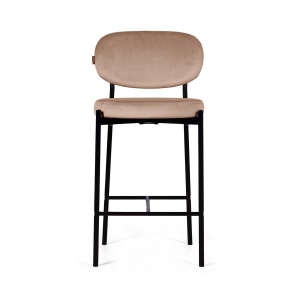 Стул полубарный Мейсон, бархат бежевый 5