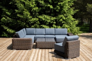 "Капри" трансформирующаяся лаунж-зона из искусственного ротанга, цвет коричневыйцвет коричневый