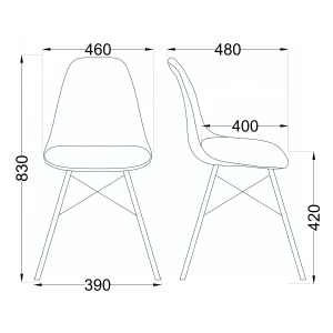 Стул Kord, желтый, пластик