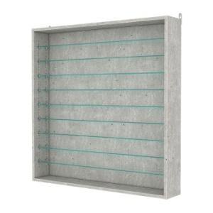 Витрина настенная с регулировочными полками №4-5Г-РЕГ, Метрополитан Грей