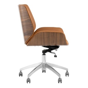 Кресло офисное TopChairs Crown, коричневое