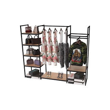 Стеллаж для одежды и аксессуаров КД-1707 в стиле Loft
