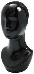 MTM-B-5(black) Голова женская глянец. высота = 40см окружность = 54см