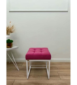 Банкетка Марсей 40-44 с полкой (розовый/белый)