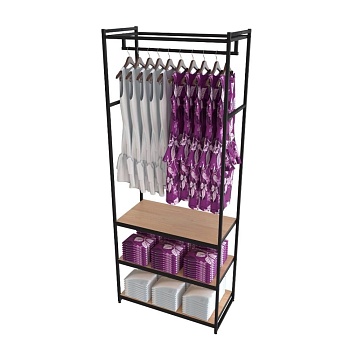 Стеллаж для одежды A2290-11-ЧДС 220х90х45