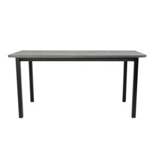 Стол офисный LuxAlto LA-T33-ST45 черный/дуб бежево-серый ЛДСП 160*70*2.5, прямые углы