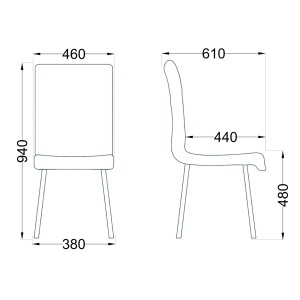 Стул Mira, пыльная роза, велюр