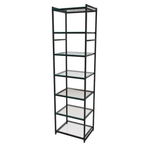 Стеллаж с семью полами AС2260-21-Ч со стеклом 220х60х45